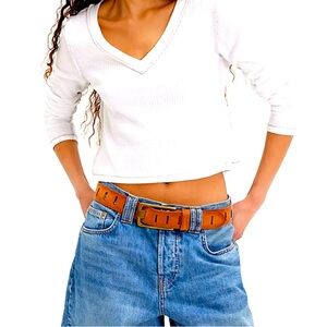 NWT....Womens Free People Manchester Long Sleeve in White size Medium